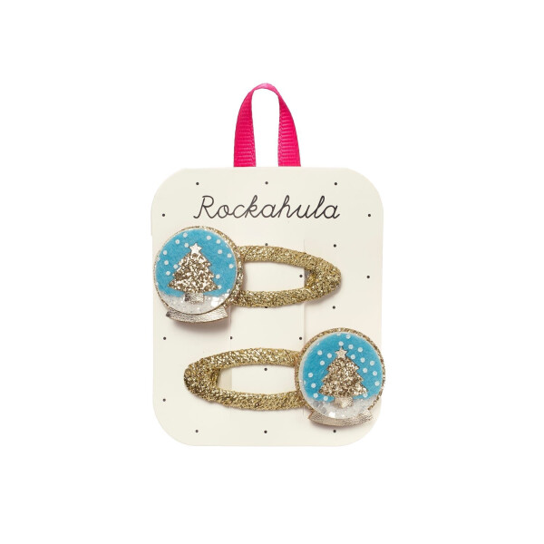 Rockahula Haarspangen 2 Stück Shimmer Snow Globe