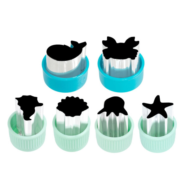 Lekkabox Edelstahl Ausstecher 6er Set - Meerestiere