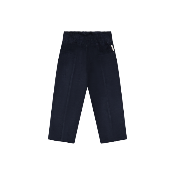 Leevje Cordhose navy mit Ziernähten