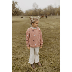 Leevje Sweatshirt Terry Hearts Burgundy