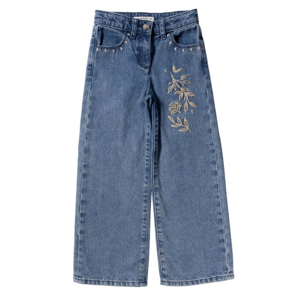 Your Wishes Wide Leg Denim Ethnic Flower