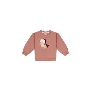 Leevje Oversized Sweatshirt Dackel christmas hat & bow