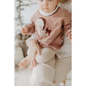 Leevje Oversized Sweatshirt Dackel christmas hat & bow