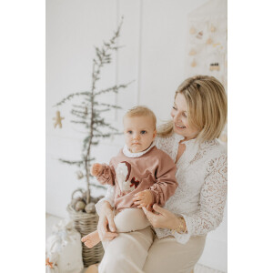 Leevje Oversized Sweatshirt Dackel christmas hat & bow