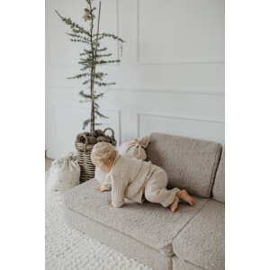 Leevje Pyjama Set Dackel cappuccino aus Musselin