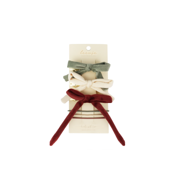 Leevje Haarspangen velvet bow mix