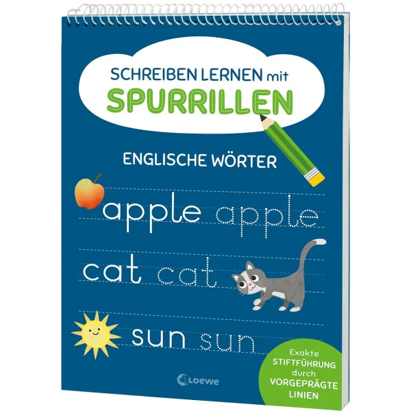 Loewe Verlag Schreiben lernen mit Spurrillen - Englische Wörter