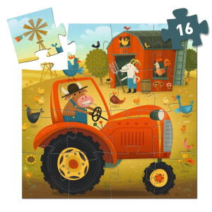 Djeco Puzzle Traktor 16 Teile