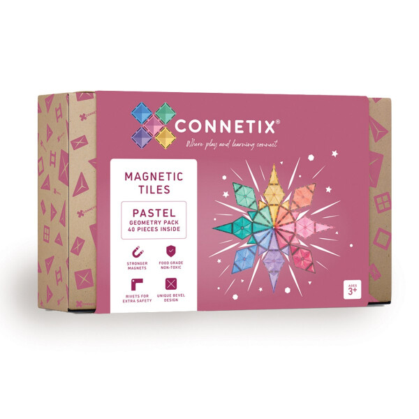 Connetix Magnetbausteine Pastel Geometry Pack 40 Teile