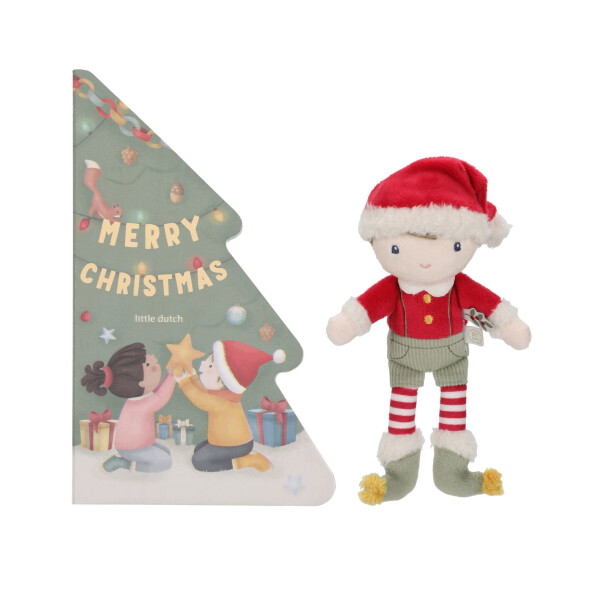 Little Dutch Geschenkset Weihnachtsbuch mit Kuscheltier Jim