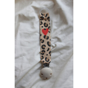 Chewies&More Schnullerkette Leopard Heart