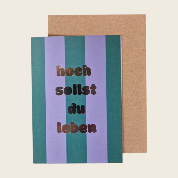 Ava & Yves Klappkarte Hoch sollst du Leben