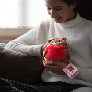 Legami Plüsch Teddybär Herz - Mini Super Soft