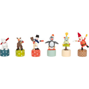 Small Foot Drückfigur Holz Weihnachten Pastel