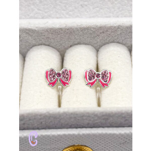 AuMiClipz Ohrclips Schleife rosa