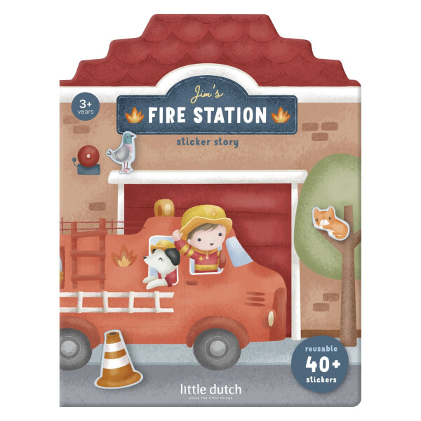Little Dutch Wiederverwendbare Aufkleber Jims Fire Station