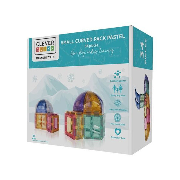 Cleverclixx Small Curved Pack Pastel  34 Teile
