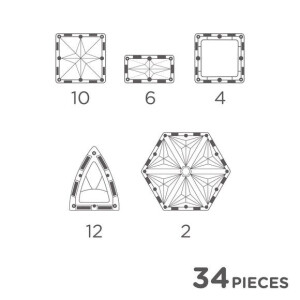 Cleverclixx Small Curved Pack Pastel  34 Teile