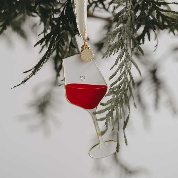 Eulenschnitt Baumschmuck Weinglas
