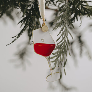 Eulenschnitt Baumschmuck Weinglas