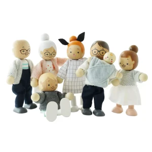 Le Toy Van Biegepuppen-Set Meine Familie 7 Stück