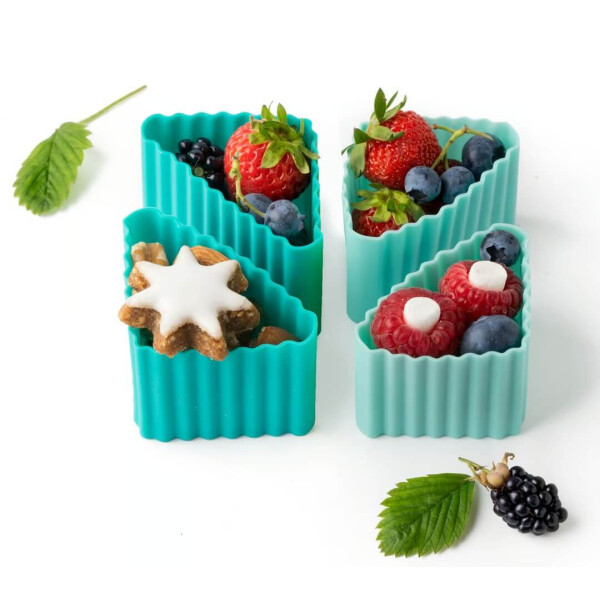 Lekkabox  Bento Förmchen 4er Set Ocean Triangle Cups