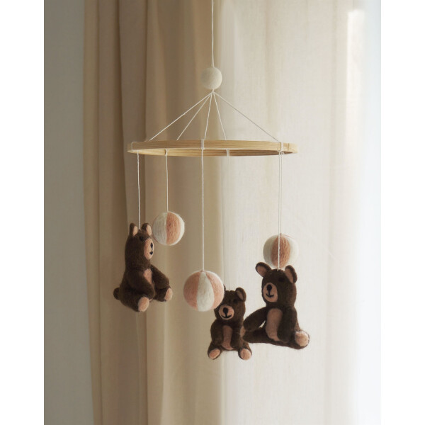 Gamcha Mobile Bären mit Ball rosa