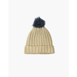 Minikane Strickmütze Barry mit Bommel Denimblau...