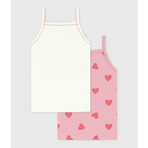 Petit Bateau Unterhemden 2er Set Biobaumwolle Herz