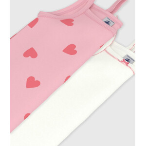 Petit Bateau Unterhemden 2er Set Biobaumwolle Herz