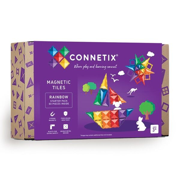 Connetix Magnetbausteine Rainbow Starter Pack 60 Teile