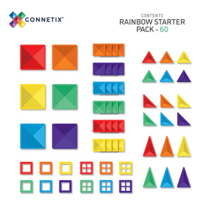 Connetix Magnetbausteine Rainbow Starter Pack 60 Teile