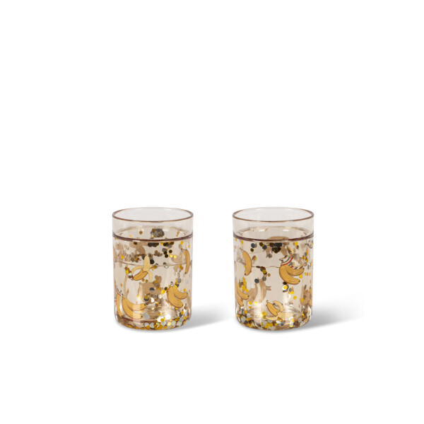 Konges Sløjd Glitzerbecher Let go Bananas 2er Set