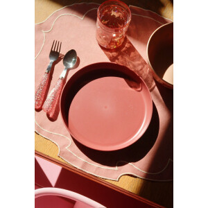 Konges Sløjd Glitzerbecher Woofletter Rose 2er Set