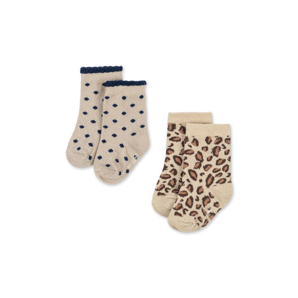 Konges Sløjd Socken 2er Pack Leo/Dots Lurex
