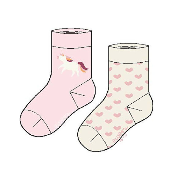Ewers Socken 2er Set Einhorn/Herz