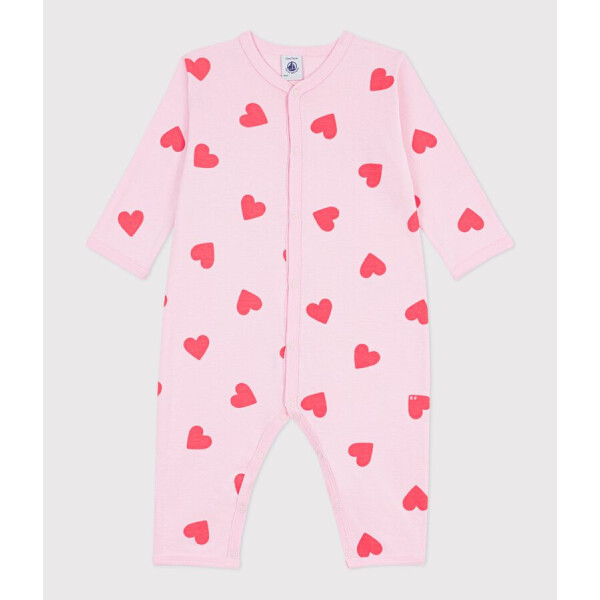 Petit Bateau Strampler ohne Füßchen aus Baumwolle Herzen Pink