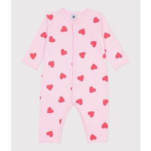 Petit Bateau Strampler ohne Füßchen aus Baumwolle Herzen Pink