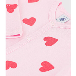 Petit Bateau Strampler ohne Füßchen aus Baumwolle Herzen Pink