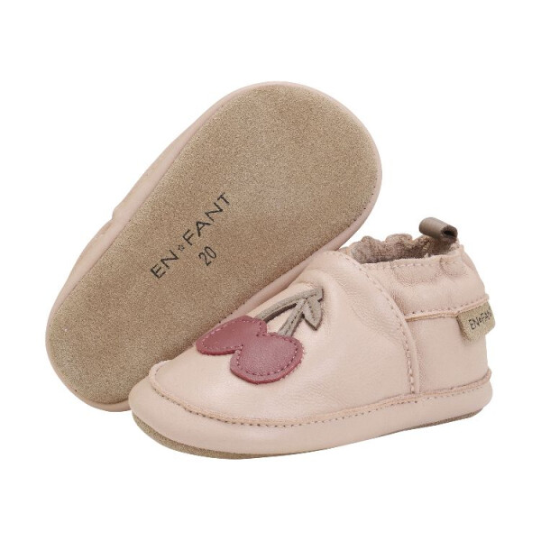 En Fant Leder-Krabbelschuhe Kirsche