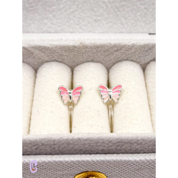 AuMiClipz Ohrclips Schmetterling rosa