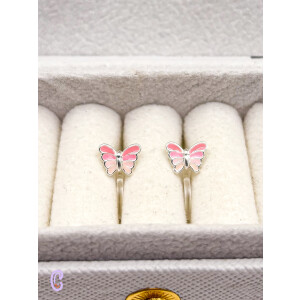 AuMiClipz Ohrclips Schmetterling rosa