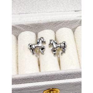 AuMiClipz Ohrclips Silbernes Pferd