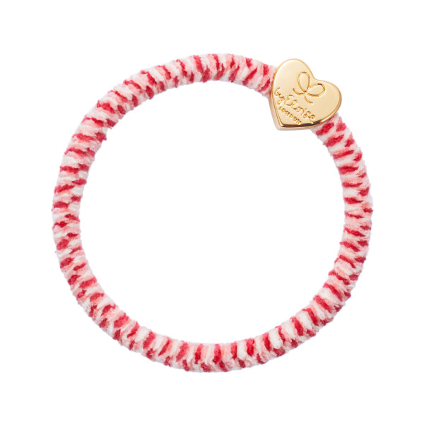 By Eloise Haargummi Velvet Gold Heart Raspberry Ripple
