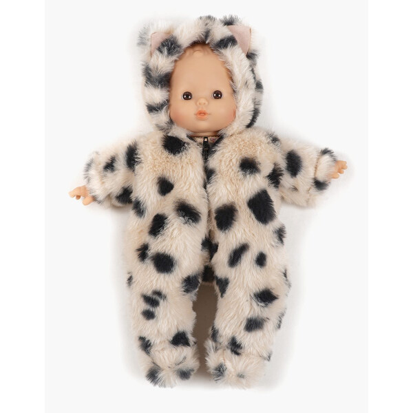 Minikane Overall Dalmatiner mit Katzenohren für Babypuppe 28cm