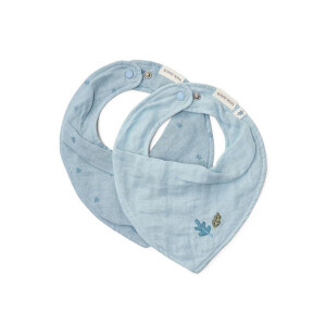 Little Dutch Bandana Lätzchen Pure Denim Blue 2er Set