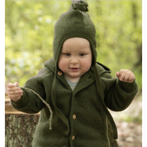 Engel Natur Overall aus Bio-Wollfleece mit Kapuze