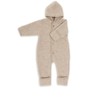 Engel Natur Overall aus Bio-Wollfleece mit Kapuze