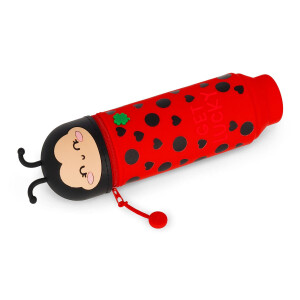 Legami Federmäppchen Ladybug Get Lucky 2 in 1 aus weichem Silikon Kawaii