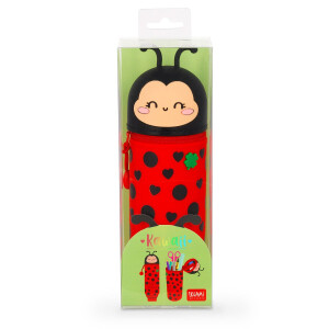 Legami Federmäppchen Ladybug Get Lucky 2 in 1 aus weichem Silikon Kawaii